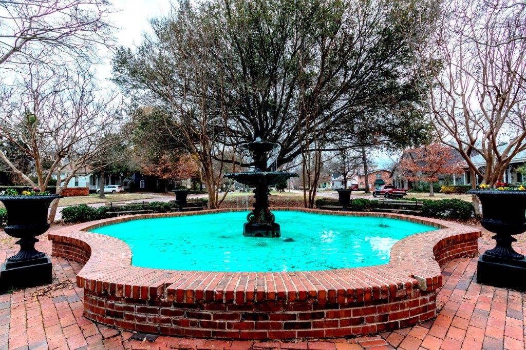 old courthouse fountain
